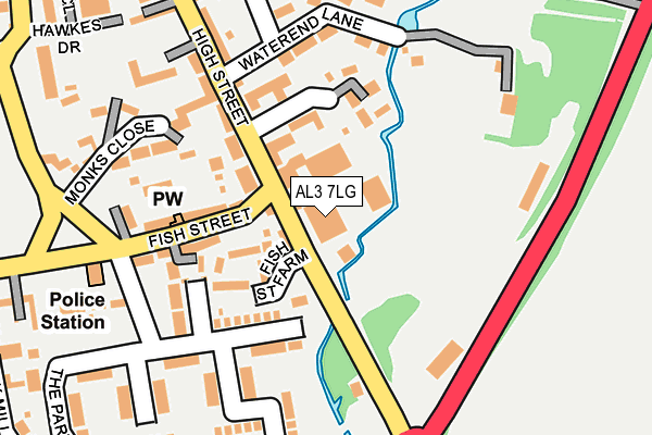 AL3 7LG map - OS OpenMap – Local (Ordnance Survey)