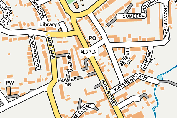 AL3 7LN map - OS OpenMap – Local (Ordnance Survey)