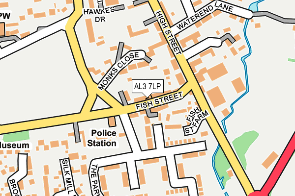 AL3 7LP map - OS OpenMap – Local (Ordnance Survey)