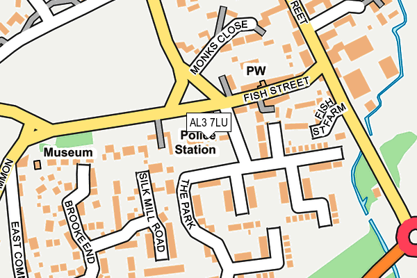 AL3 7LU map - OS OpenMap – Local (Ordnance Survey)