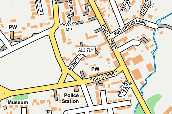 AL3 7LY map - OS OpenMap – Local (Ordnance Survey)