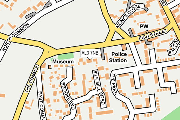 AL3 7NB map - OS OpenMap – Local (Ordnance Survey)