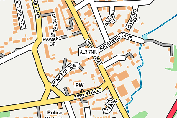 AL3 7NR map - OS OpenMap – Local (Ordnance Survey)