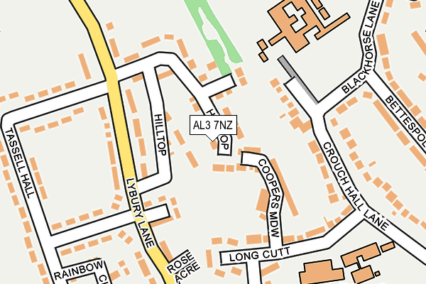 AL3 7NZ map - OS OpenMap – Local (Ordnance Survey)