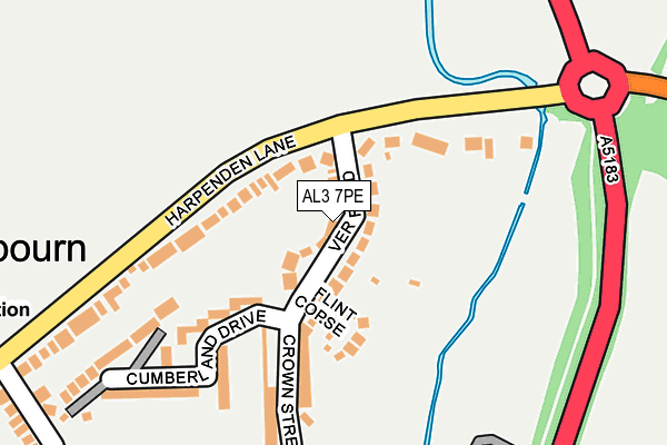 AL3 7PE map - OS OpenMap – Local (Ordnance Survey)