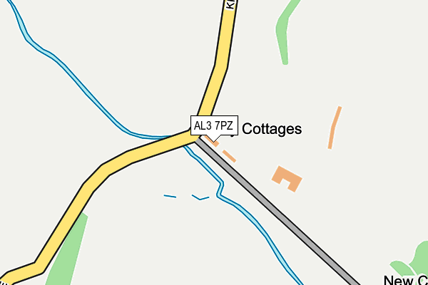 AL3 7PZ map - OS OpenMap – Local (Ordnance Survey)