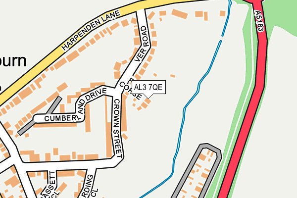 AL3 7QE map - OS OpenMap – Local (Ordnance Survey)