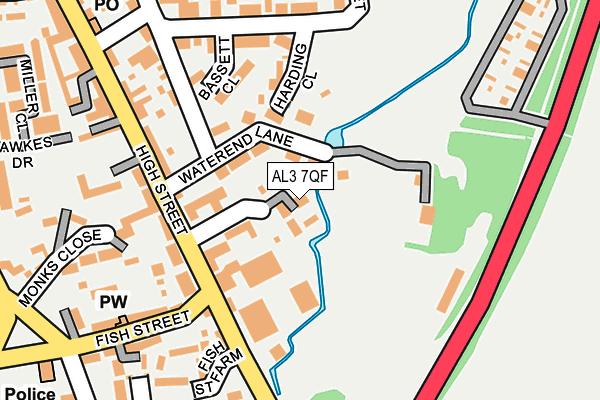 AL3 7QF map - OS OpenMap – Local (Ordnance Survey)