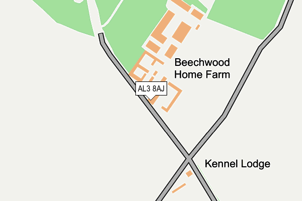 AL3 8AJ map - OS OpenMap – Local (Ordnance Survey)
