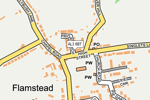 AL3 8BT map - OS OpenMap – Local (Ordnance Survey)