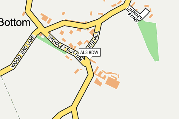 AL3 8DW map - OS OpenMap – Local (Ordnance Survey)