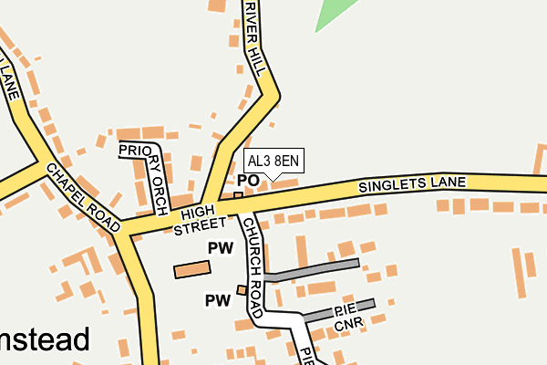 AL3 8EN map - OS OpenMap – Local (Ordnance Survey)