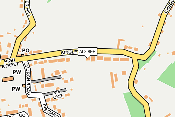 AL3 8EP map - OS OpenMap – Local (Ordnance Survey)