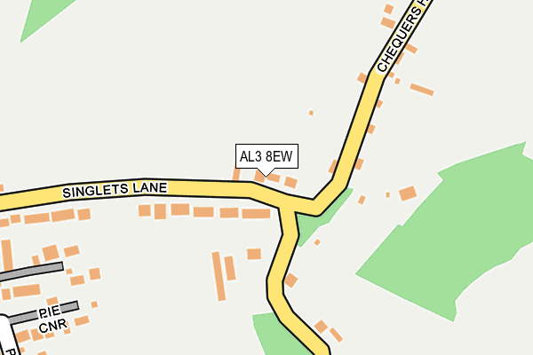 AL3 8EW map - OS OpenMap – Local (Ordnance Survey)