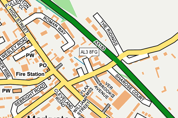 AL3 8FG map - OS OpenMap – Local (Ordnance Survey)