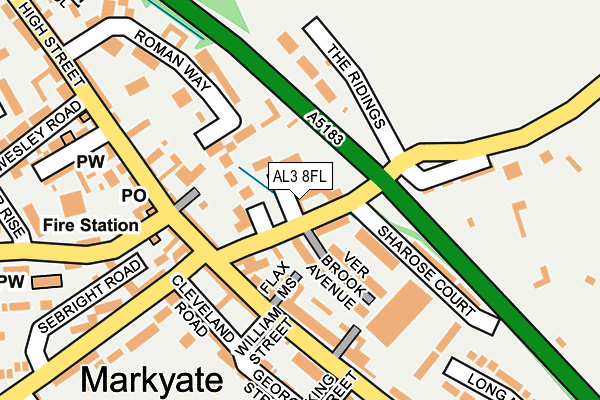 AL3 8FL map - OS OpenMap – Local (Ordnance Survey)