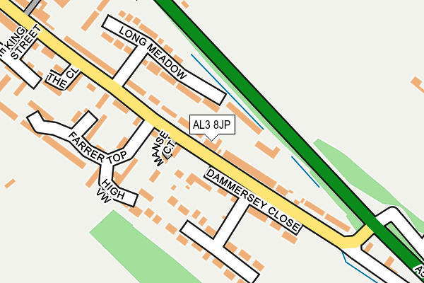 AL3 8JP map - OS OpenMap – Local (Ordnance Survey)