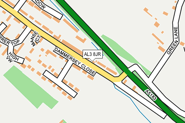 AL3 8JR map - OS OpenMap – Local (Ordnance Survey)