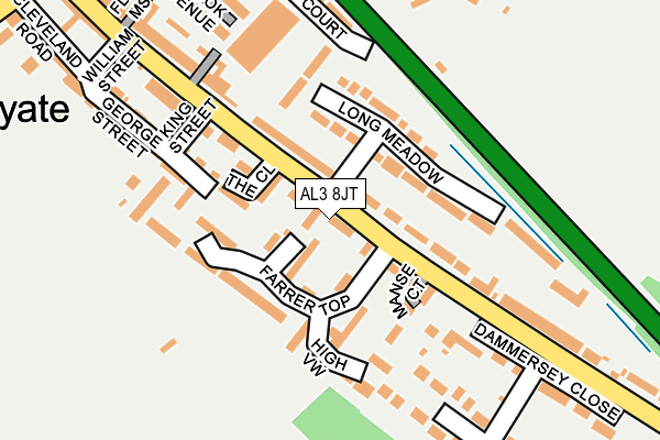 AL3 8JT map - OS OpenMap – Local (Ordnance Survey)