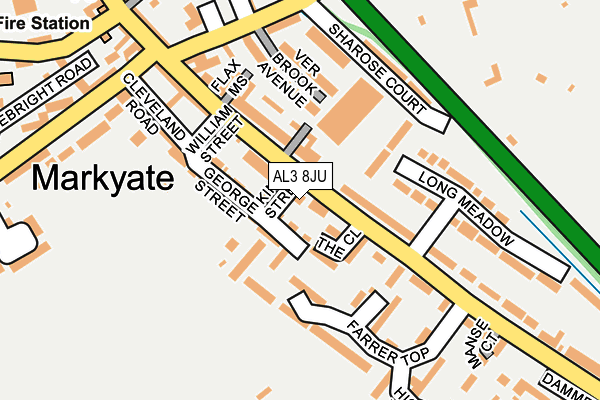 AL3 8JU map - OS OpenMap – Local (Ordnance Survey)