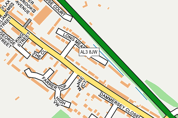 AL3 8JW map - OS OpenMap – Local (Ordnance Survey)