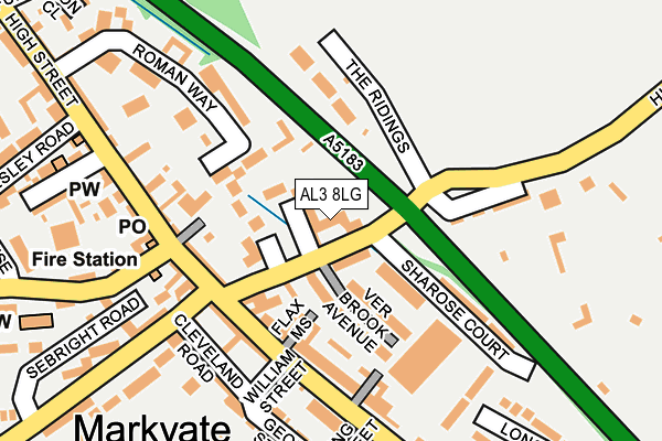 AL3 8LG map - OS OpenMap – Local (Ordnance Survey)