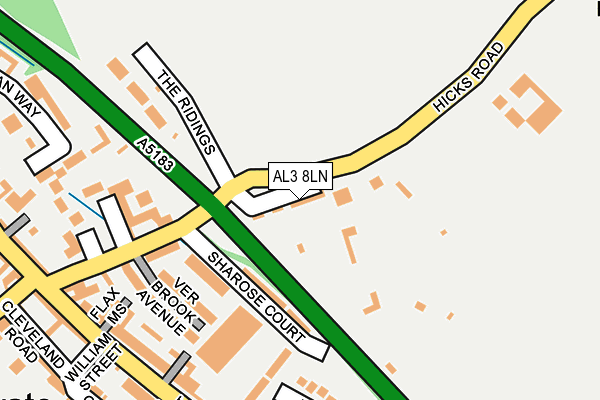 AL3 8LN map - OS OpenMap – Local (Ordnance Survey)