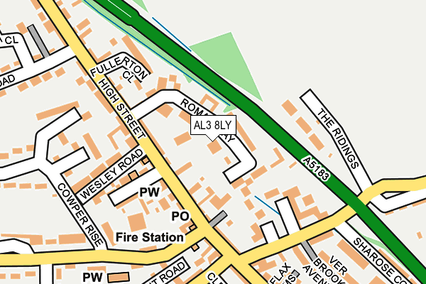 AL3 8LY map - OS OpenMap – Local (Ordnance Survey)
