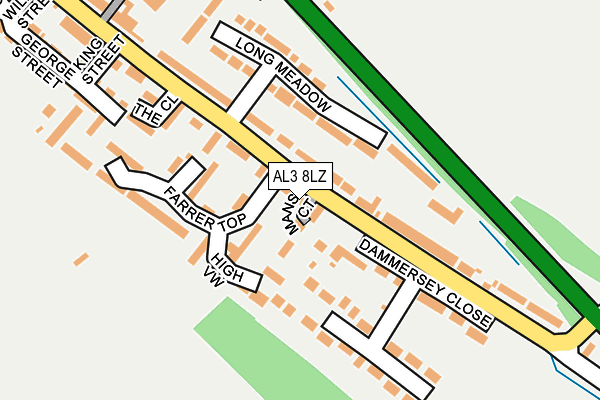 AL3 8LZ map - OS OpenMap – Local (Ordnance Survey)