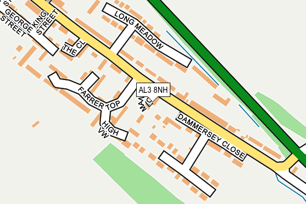 AL3 8NH map - OS OpenMap – Local (Ordnance Survey)
