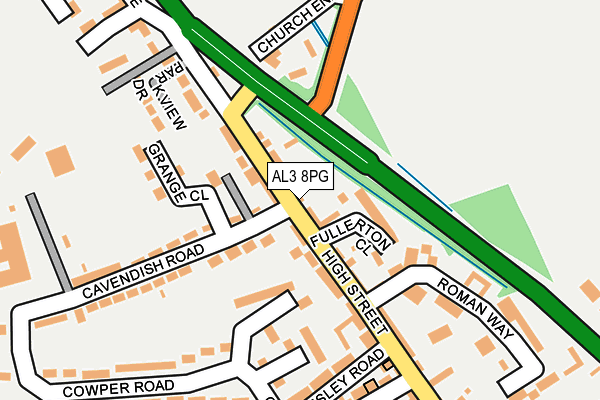 AL3 8PG map - OS OpenMap – Local (Ordnance Survey)