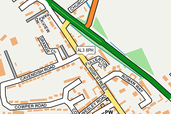 AL3 8PH map - OS OpenMap – Local (Ordnance Survey)
