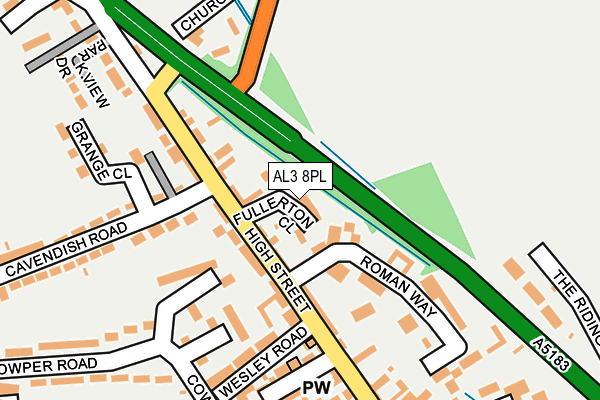 AL3 8PL map - OS OpenMap – Local (Ordnance Survey)
