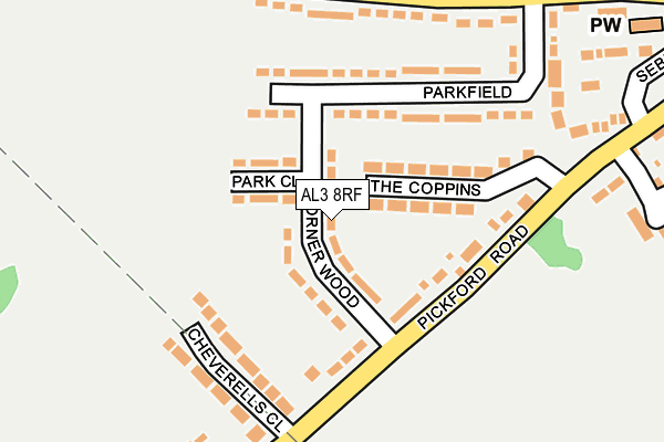 AL3 8RF map - OS OpenMap – Local (Ordnance Survey)