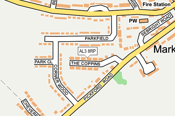 AL3 8RP map - OS OpenMap – Local (Ordnance Survey)