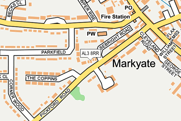 AL3 8RR map - OS OpenMap – Local (Ordnance Survey)