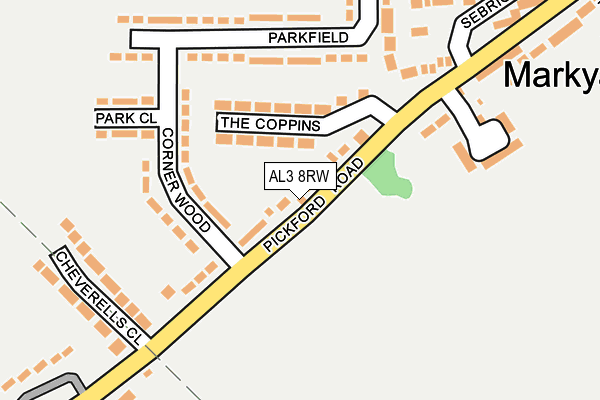AL3 8RW map - OS OpenMap – Local (Ordnance Survey)