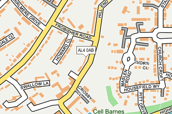 AL4 0AB map - OS OpenMap – Local (Ordnance Survey)
