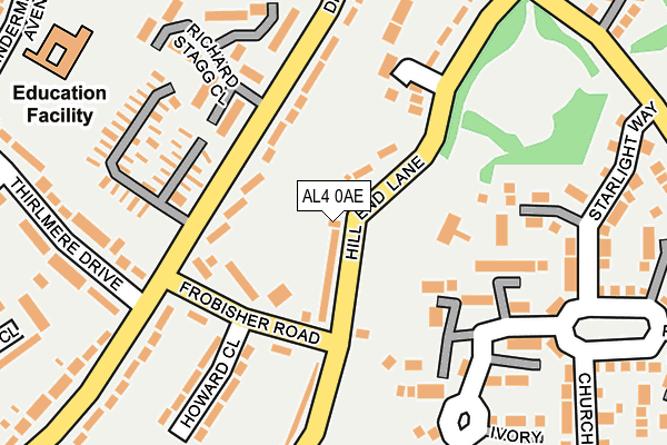 AL4 0AE map - OS OpenMap – Local (Ordnance Survey)