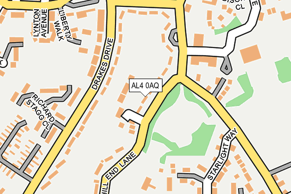 AL4 0AQ map - OS OpenMap – Local (Ordnance Survey)