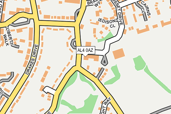 AL4 0AZ map - OS OpenMap – Local (Ordnance Survey)