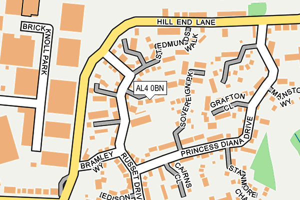 AL4 0BN map - OS OpenMap – Local (Ordnance Survey)