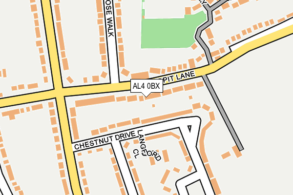 AL4 0BX map - OS OpenMap – Local (Ordnance Survey)