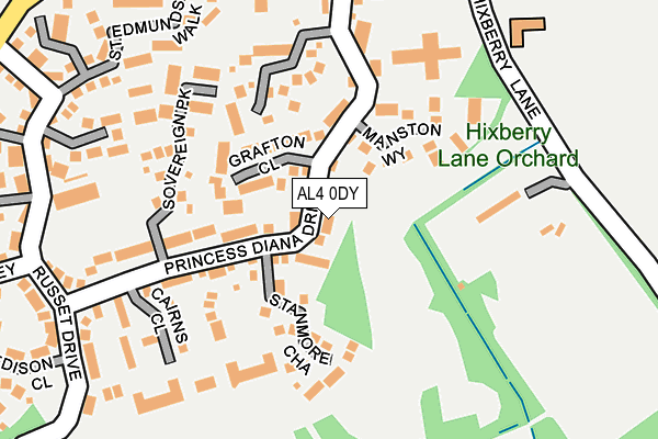 AL4 0DY map - OS OpenMap – Local (Ordnance Survey)