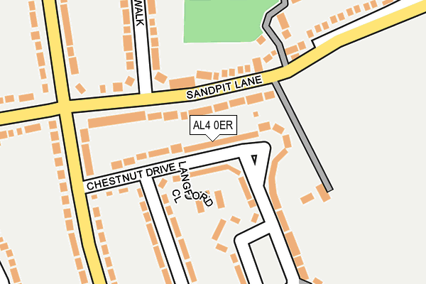 AL4 0ER map - OS OpenMap – Local (Ordnance Survey)