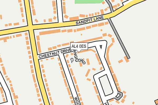 AL4 0ES map - OS OpenMap – Local (Ordnance Survey)