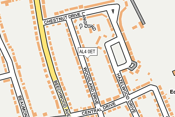 AL4 0ET map - OS OpenMap – Local (Ordnance Survey)
