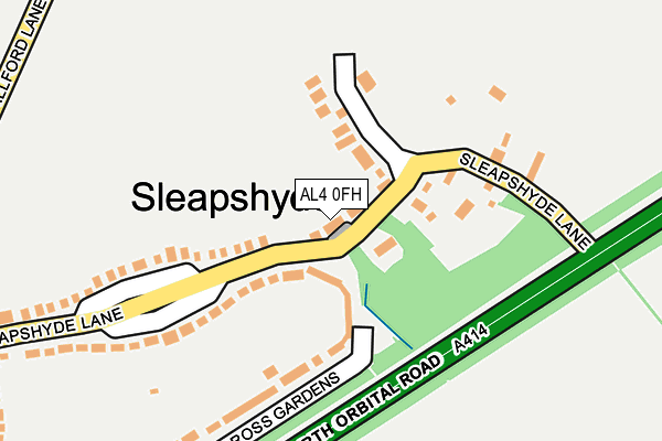 AL4 0FH map - OS OpenMap – Local (Ordnance Survey)