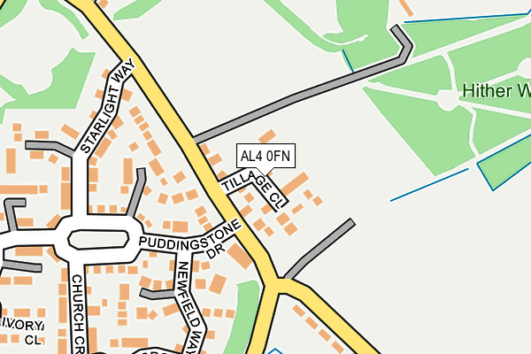 AL4 0FN map - OS OpenMap – Local (Ordnance Survey)