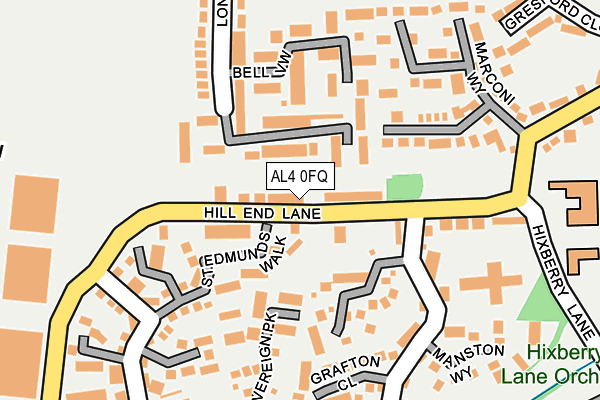 AL4 0FQ map - OS OpenMap – Local (Ordnance Survey)